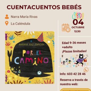Cuentacuentos bebés Por el camino en La Caléndula, actividad infantil para familias