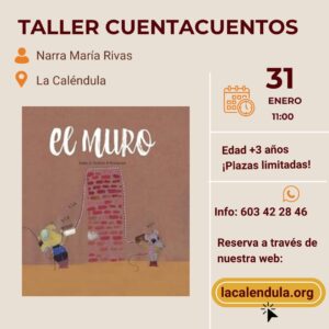 Cuentacuentos infantil en Algeciras El Muro en La Caléndula para niños a partir de 3 años