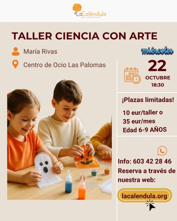 Actividad infantil de ciencia y arte para Halloween en Algeciras