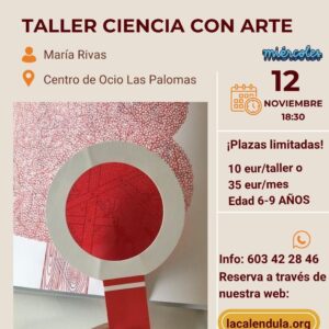Taller infantil de ciencia y arte sobre la luz y el color en La Caléndula