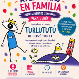 Cuentacuentos sensorial para bebés inspirado en Turlututú de Hervé Tullet en La Caléndula