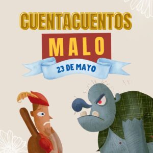 Cartel del cuentacuentos infantil Malo de Canizales en Apila Libros Infantiles