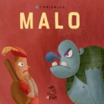 Portada del álbum ilustrado Malo de Canizales con el ogro Prutt en el bosque